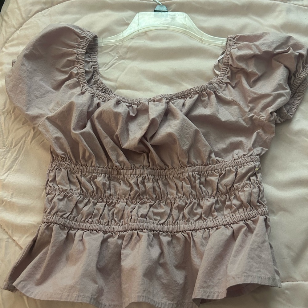 Women's Mauve Smocked Top